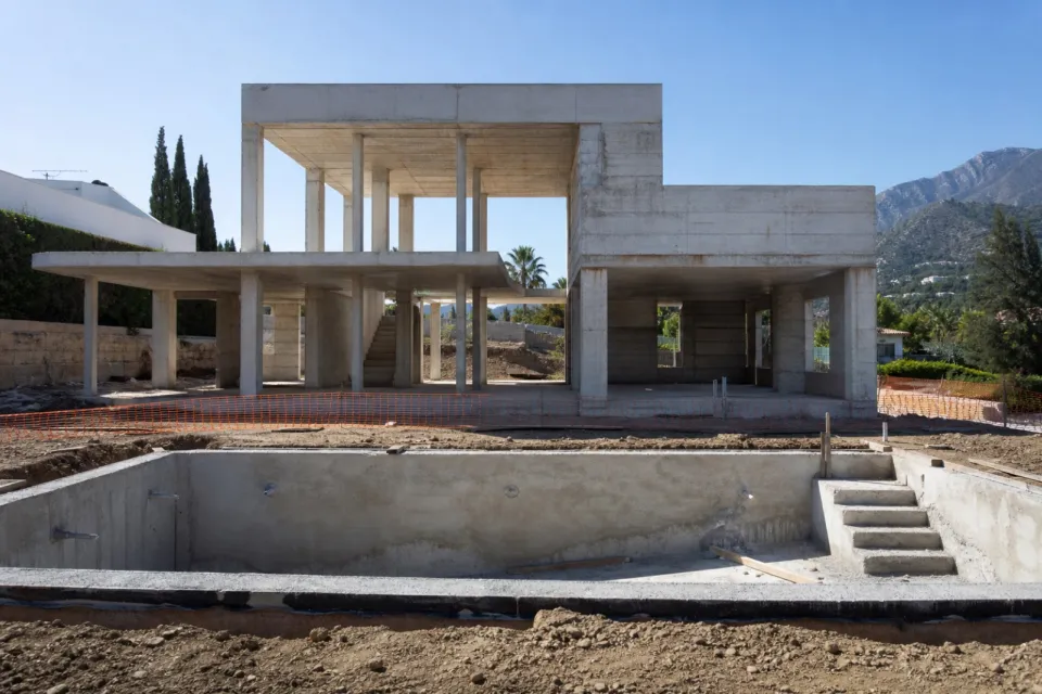 Villa en construcción con vistas panorámicas al mar en Orihuela Costa